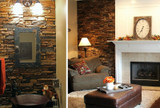 2-for-1 Remodel: Fireplace & Powder Room Accent Walls