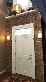 A DIY Accent Wall Adds Drama to a Doorway