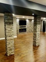 Makeover Masterpiece! Basement Accent Wall & Columns