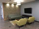 Office Waiting Room Accent Wall Subtle Design