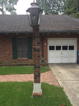 Driveway Lamp Post with Classic Brick Style