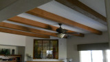 Faux Oak Ceiling Beams Add California Cool
