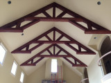 King Post Trusses Transform a Cathedral Ceiling