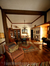 Open Floor Plan Designs with Faux Beams