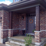 Faux Wood Columns Make a Front Door Stand Out