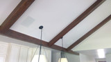Matching Wood Stain for Faux Beams