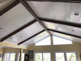 Dark Beams on a White Ceiling for Beautiful Contrast