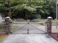 Decorative Fence Ideas using Faux Stone Columns