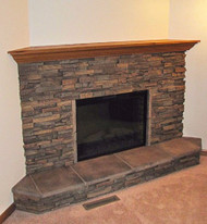 Classic Fireplace Redesign with Dry Stack Panels Classic Fireplace Redesign with Dry Stack Panels