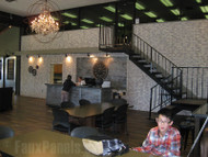Modern Library Gets Traditional Style with Faux Brick Panels Modern Library Gets Traditional Style with Faux Brick Panels