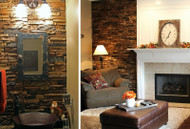 2-for-1 Remodel: Fireplace & Powder Room Accent Walls