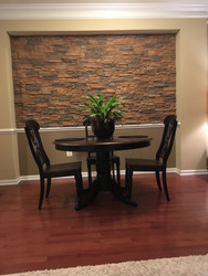 Dining Room Accent Wall, Stacked Stone Style Dining Room Accent Wall, Stacked Stone Style