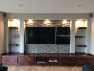 Rustic Man Cave Project with Bar and Media Center Rustic Man Cave Project with Bar and Media Center