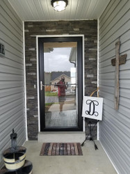 Framing an Exterior Door with Stacked Stone Style