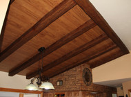 Dining Room Design with Artificial Wood Beams Dining Room Design with Artificial Wood Beams