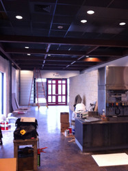Modern Look for All Star Burgers, Using Faux Wood Beams Modern Look for All Star Burgers, Using Faux Wood Beams