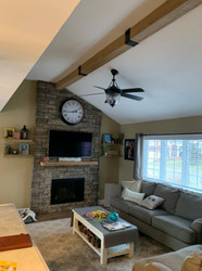 Vaulted Ceiling Remodel: One Beam Makes All the Difference Vaulted Ceiling Remodel: One Beam Makes All the Difference