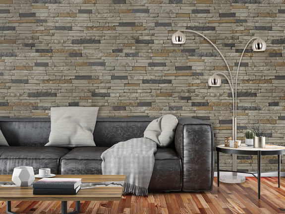 Somerset Dry Stack Panel natural looking wall panels in Quarry Gray-thumb