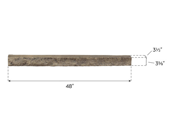 Dimensions of Universal Faux Stone Ledger - Thick-thumb