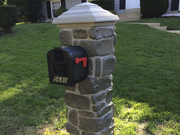 Tumbled Stone Mailbox Kit