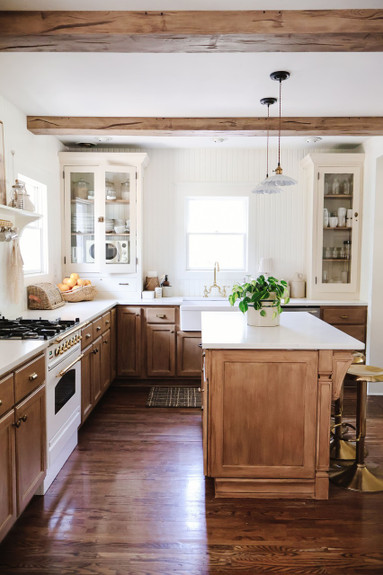 Hand Hewn Beams in Light Oak-thumb
