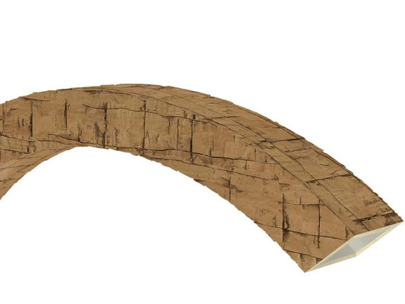 Rough Hewn Faux Wood Arched Beams-thumb