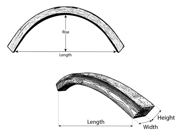 Hand Hewn Faux Wood Arched Beams-thumb