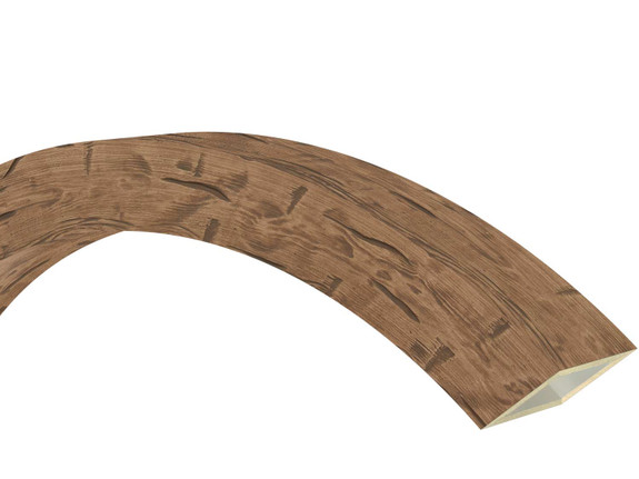 Hand Hewn Faux Wood Arched Beams-thumb