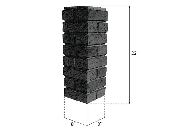 Dimensions of Traditional Brick Outside Corner-thumb