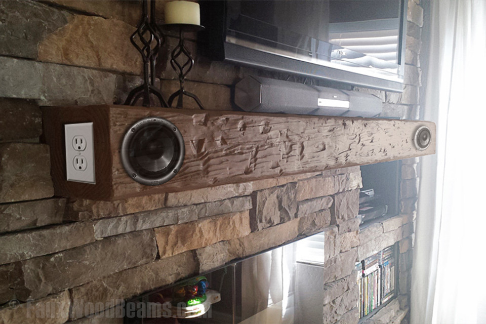 Power Design Hollow Mantel with Builtin Speakers Barron Designs
