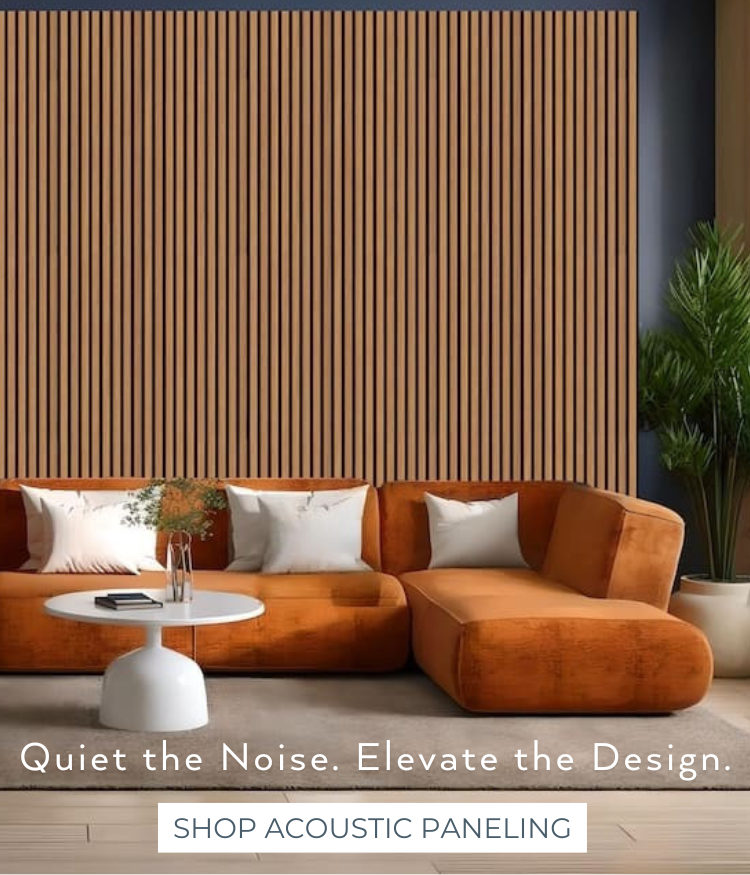Quiet the Noise. Elevate the Design. Architectural acoustic panels for modern functional design spaces- shop new acoustic panels at barron designs
