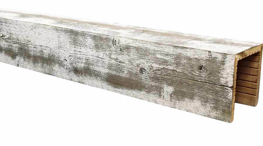 Barn Board Wood Beams in White Wash