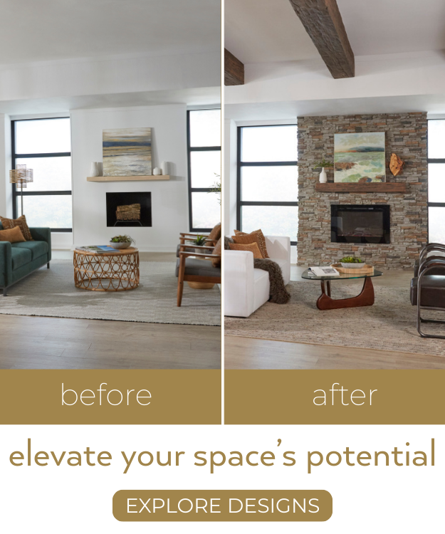 See what a before and after wood beams and wall panels can do