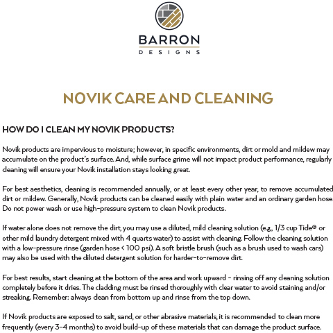 Novik Siding Care and Cleaning