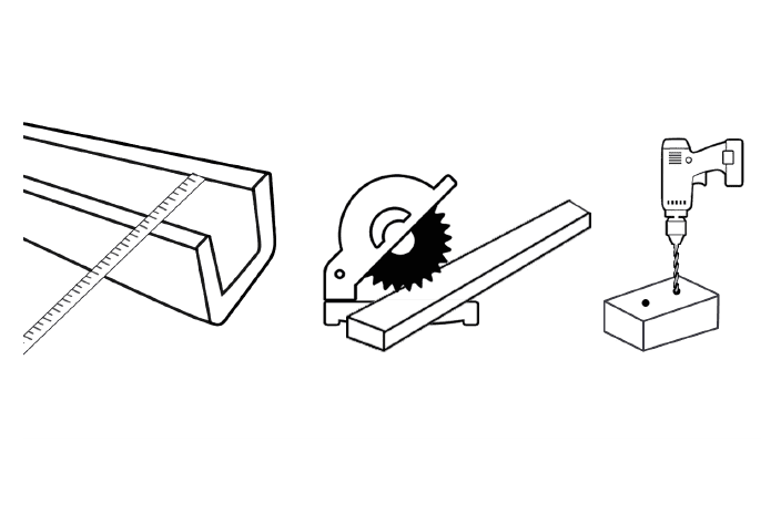 Measure and Cut Mounting Blocks