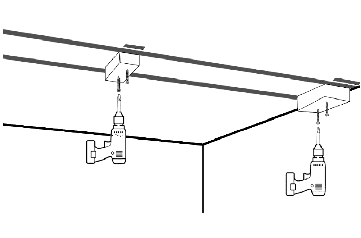 Attach Mounting Blocks to Ceiling