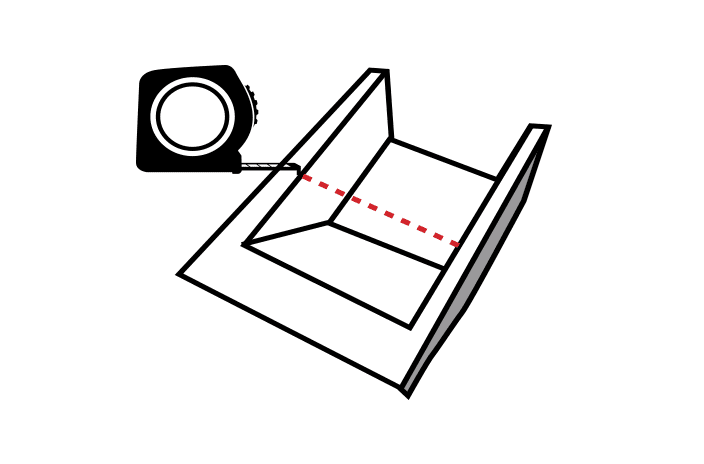 Measure the inside dimensions of the corbel.