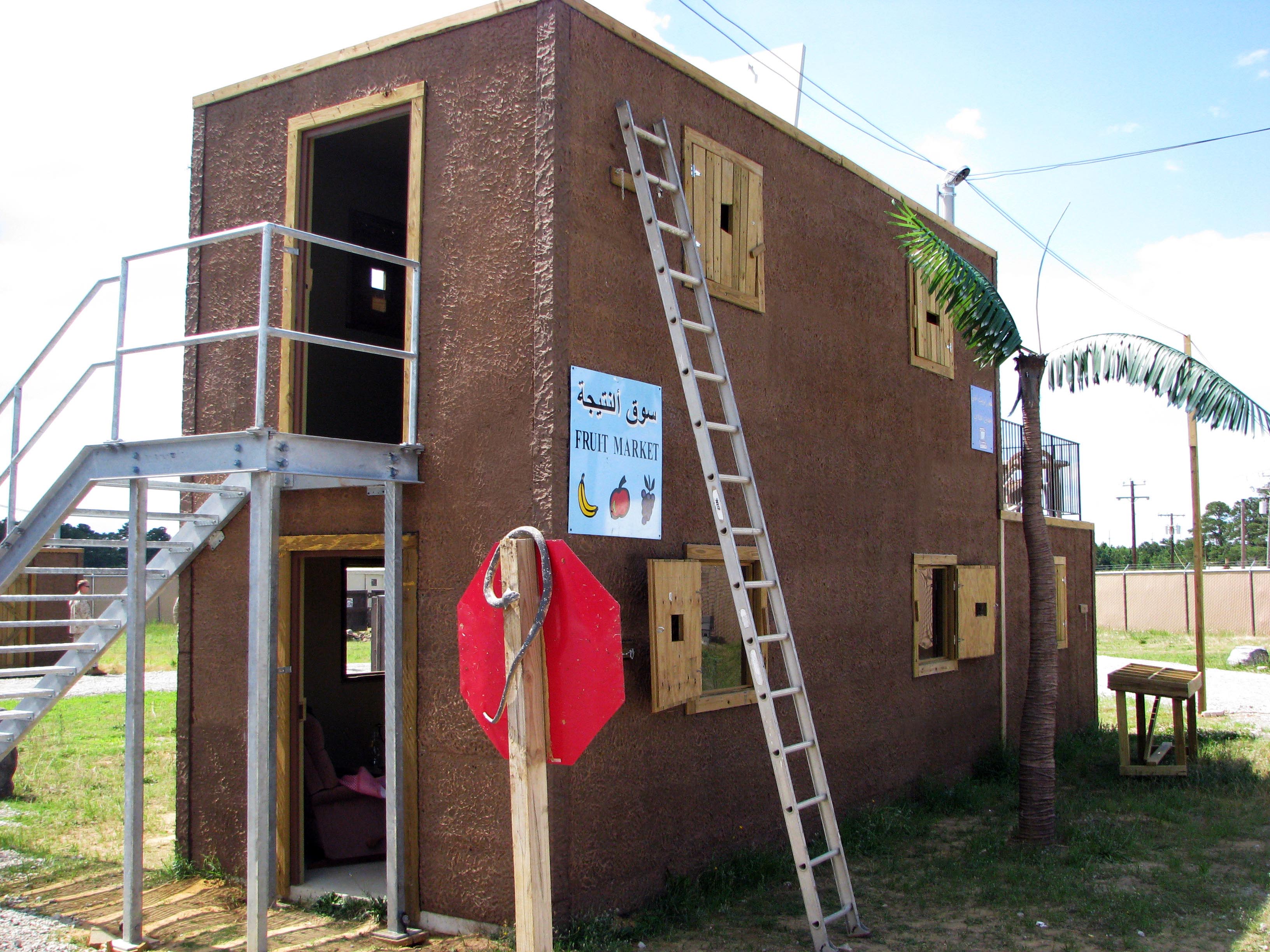 Faux wall panels can be applied to any MOUT training structure including RDUs, RHUs, or containers with glue, screws or magnets. MOUT scenarios can be quickly updated and enhanced using faux stone, rock or mud.
