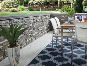 Colorado Dry Stack Panels in Iced Gray used on an outdoor patio project.
