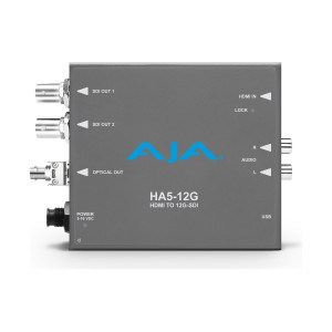 AJA HA5-12G-T-ST HDMI 2.0 to 12G-SDI, ST Fibre Transmitter