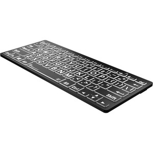 LogicKeyboard XL Print Bluetooth White on Black Keyboard (American English)