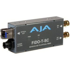 AJA FiDO Single-Channel 3G-SDI to SC Fiber Mini Converter