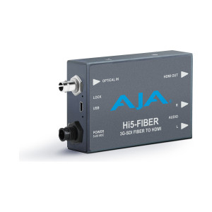AJA Hi5-Fiber 3G-SDI over ST Fibre to HDMI Mini-Converter
