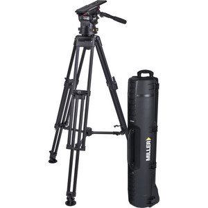 Miller CiNX 3 HDC 100mm 1-Stage Alloy Tripod System with Mid-Level Spreader, Pan Handle & Smartcase