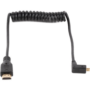 Wooden Camera Coiled Right-Angle Micro-HDMI to HDMI Cable (12 to 24")