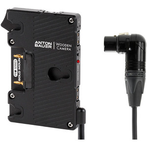 Wooden Camera Pro Gold Mount Plate with 4-Pin Right-Angle XLR