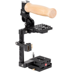Wooden Camera Unified Camera Cage for BMPCC 6K/4K (Wooden Handle)