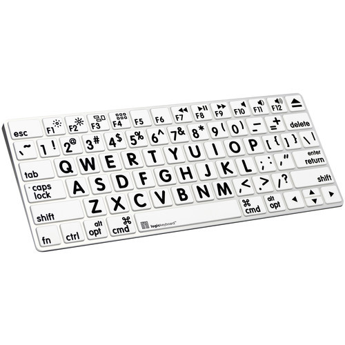 LogicKeyboard XLPrint LogicSkin American English Keyboard Cover with Large Print for Apple Wireless Magic Keyboard (Black on White)