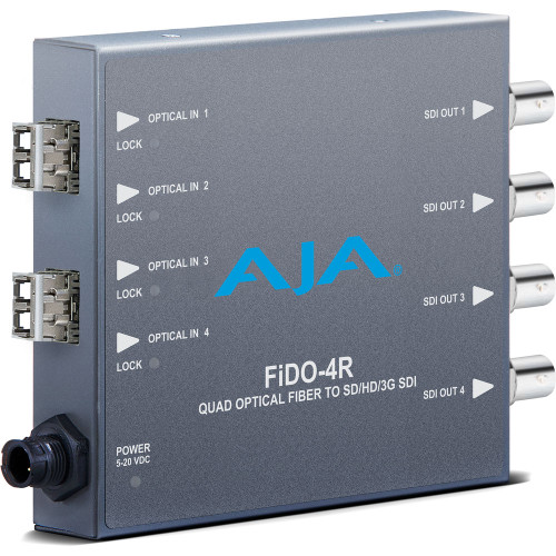 AJA 4-Channel Multi-Mode LC Fiber to 3G-SDI Receiver