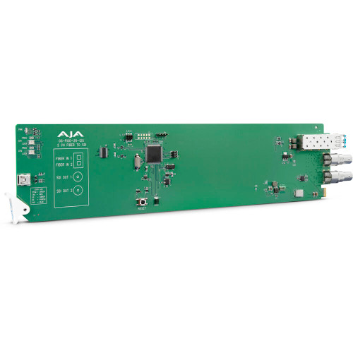AJA OpenGear 2-Channel Single Mode LC Fiber to 12G-SDI Receiver